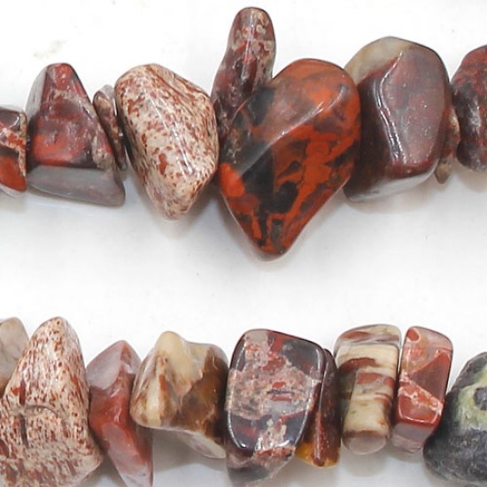 Rainbow Brecciated Jasper chip, Gemstone Chips, 5mm to 10mm, Hole:1mm, Length:Approx 35 Inch