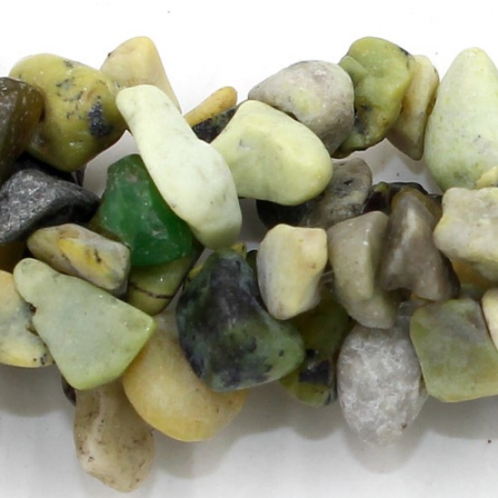 Gemstone Chips, Turquoise Gemstone, 5mm-10mm, Hole:Approx 0.8mm, Length:Approx 30 Inch