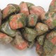 Unakite chip, Gemstone Chips,  4mm to 10mm, Hole:1mm, Length:Approx 35 Inch