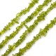 Gemstone Chips, dyeing crackle Crystal, Olive, 5mm-10mm, Hole:Approx 0.8mm, Length:Approx 15 Inch