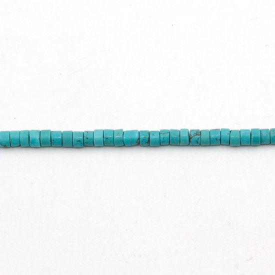 2x4mm Rondelle Turquoise Gemstone, hole:1mm,15.5inch/strand,  about 150PCs/Strand