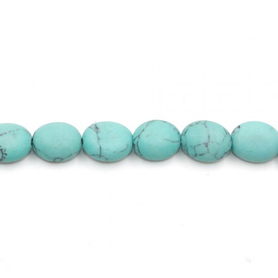 5x8x10mm Oval Turquoise Gemstone, hole:1mm, 15 inch/strand, 38PCs/Strand