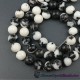 Black White Zebra Jasper Beads, Natural Stone Bea  round 4mm, 6mm, 8mm, 10mm, 12mm, 15.5 inch