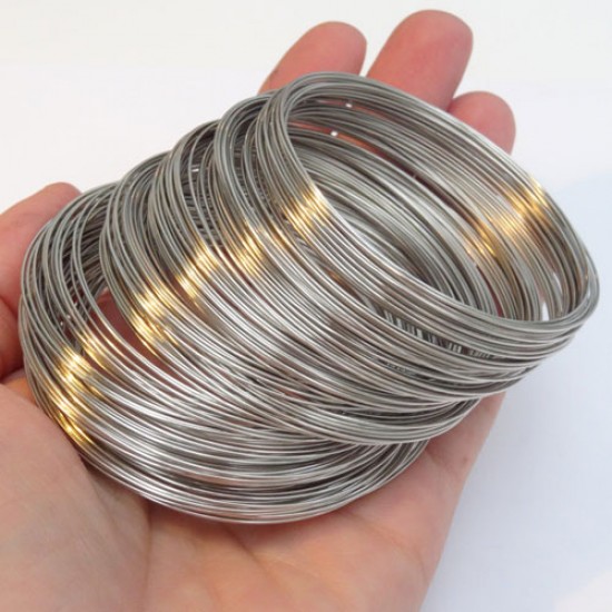 50 loops Steel memory wire for making bracelets necklace, more size for choose