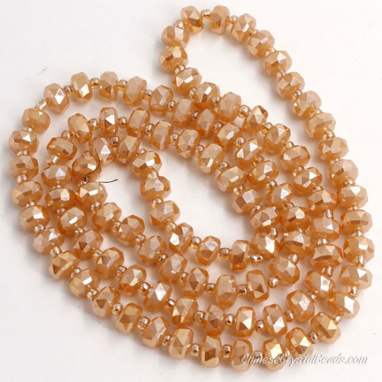 opaque amber light 5x8mm angular crystal beads