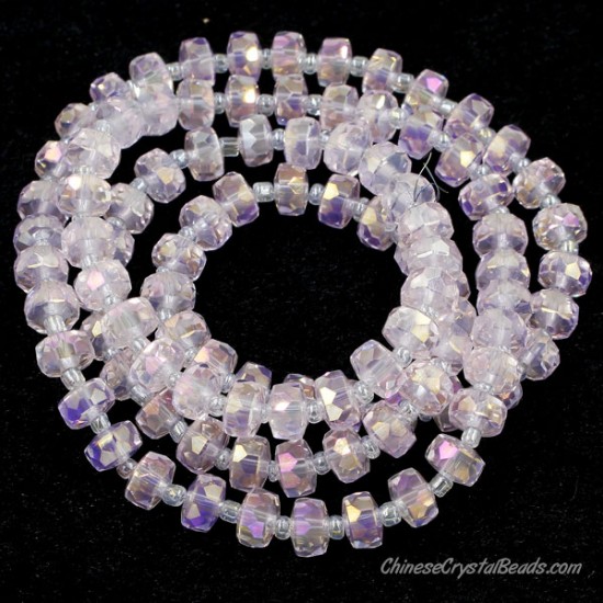 opal pink AB light 5x8mm angular crystal beads