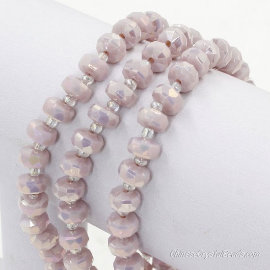 opaque lt purple AB 5x8mm angular crystal beads