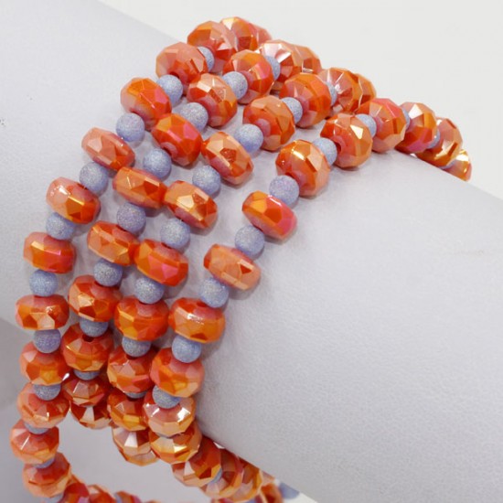 opaque orange AB 5x8mm angular crystal beads