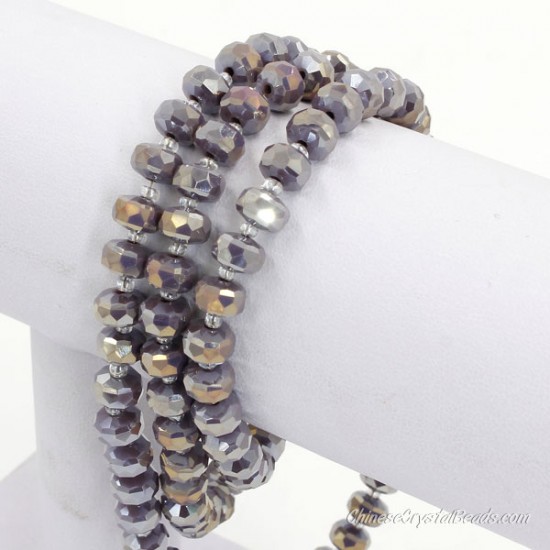 opaque violet AB 5x8mm angular crystal beads