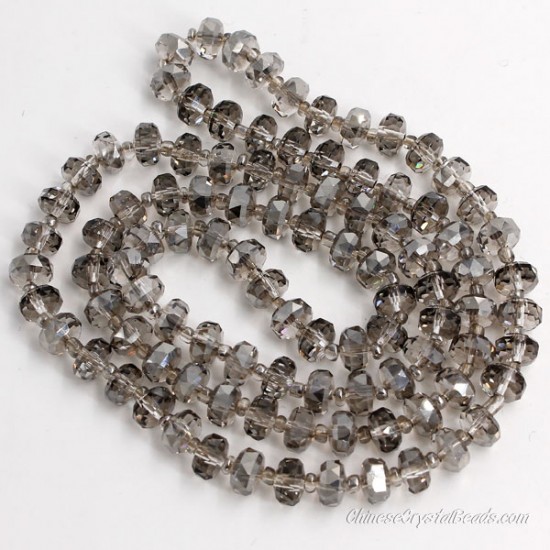 silver shade 5x8mm angular crystal beads