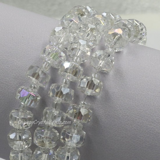 Clear AB 5x8mm angular crystal beads