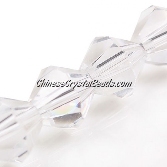 33Pcs Chinese Crystal Bicone bead strand, 10mm, Clear