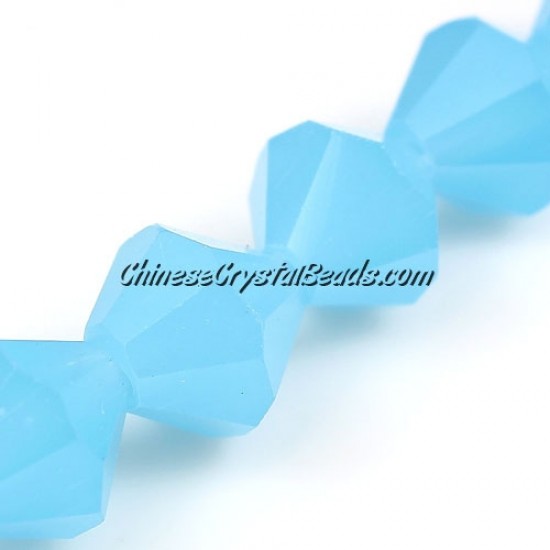 Chinese Crystal Bicone bead strand, 10mm, Aqua jade, 20 beads