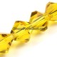 Chinese Crystal Bicone bead strand, 10mm, golden, 20 beads