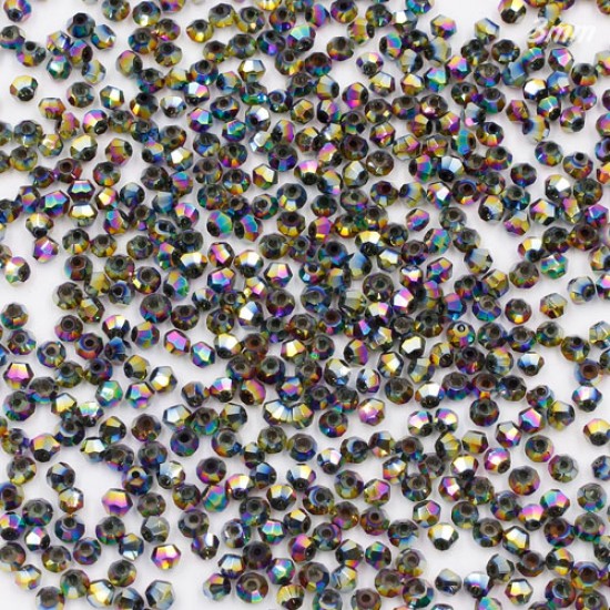 700pcs 3mm AAA chinese crystal bicone beads, rainbow light