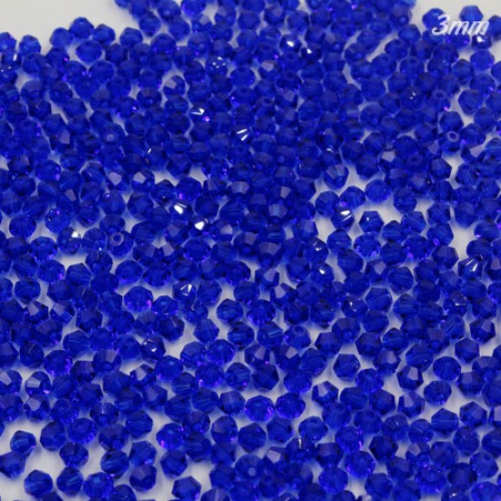 700pcs 3mm AAA chinese crystal bicone beads, sapphire
