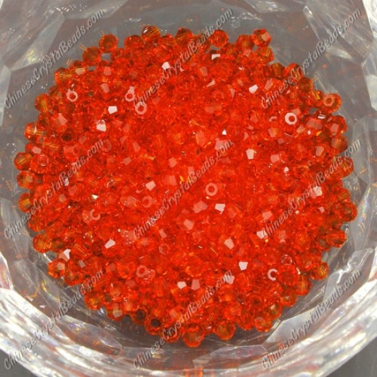 700pcs 3mm AAA chinese crystal bicone beads, Lt siam