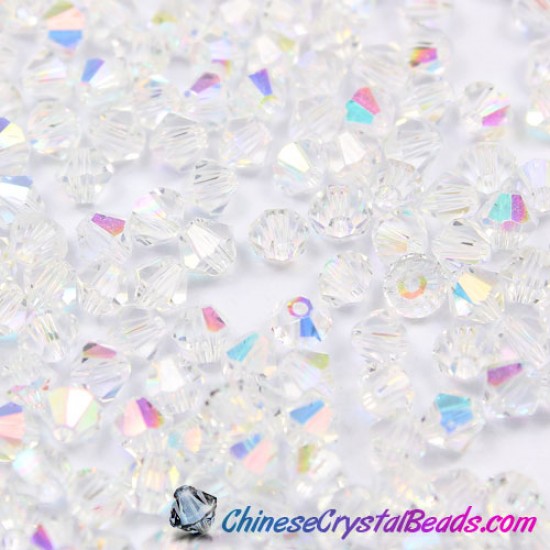 700pcs Chinese Crystal 4mm Bicone Beads,Clear AB, AAA quality