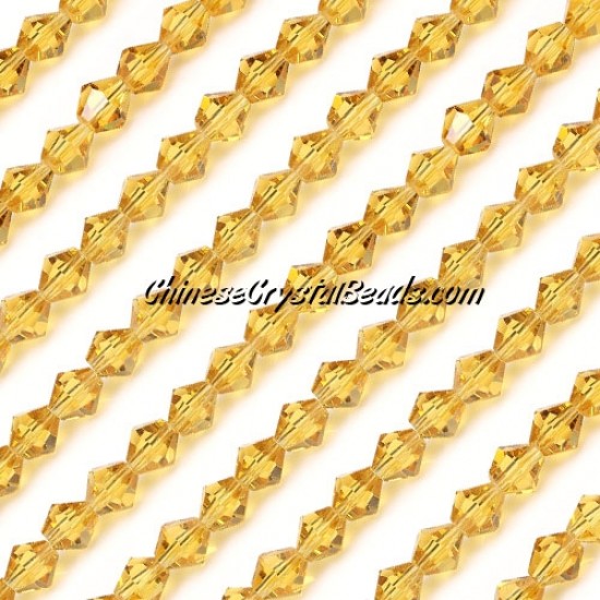 Chinese Crystal Bicone bead strand, 6mm, G champange, about 50 beads