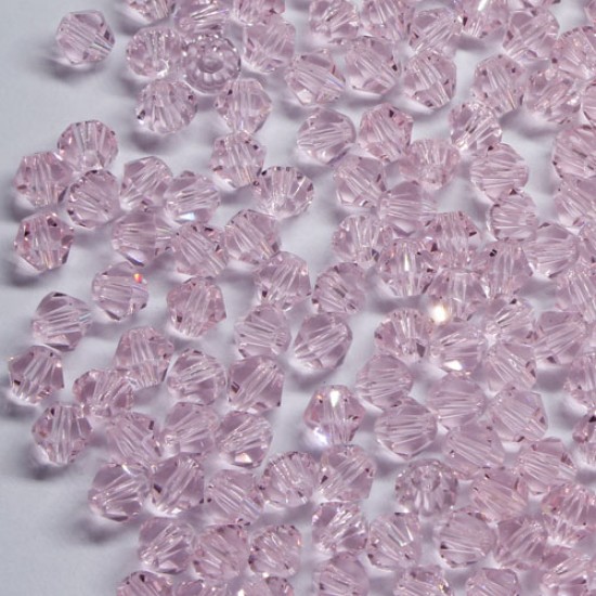 280 beads 6mm AAA bicone crystal beads pink