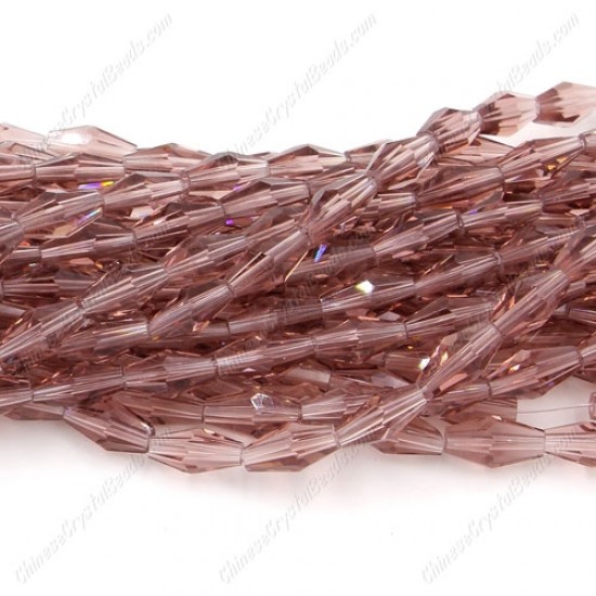 4x8mm crystal bicone beads, amethyst, about 72 beads per strand