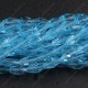 4x8mm crystal bicone beads, Aqua, about 72 beads per strand