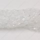 4x8mm crystal bicone beads, clear, about 72 beads per strand