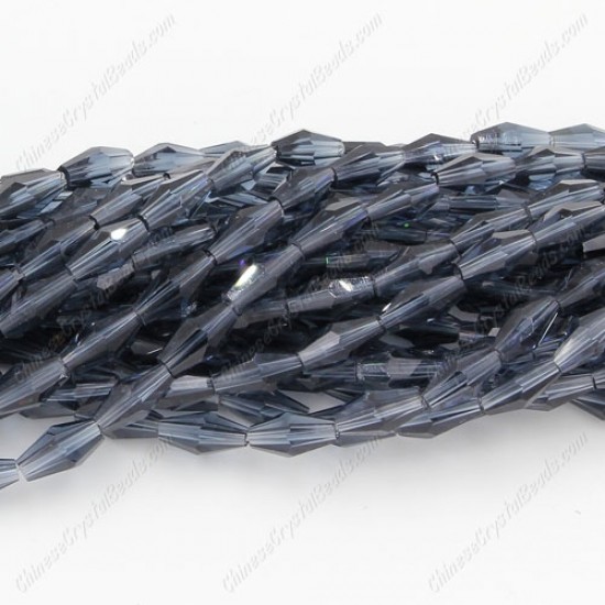 4x8mm crystal bicone beads, denim bluer, about 72 beads per strand