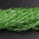 4x8mm crystal bicone beads, lime green, about 72 beads per strand