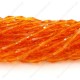 4x8mm crystal bicone beads, orange, about 72 beads per strand