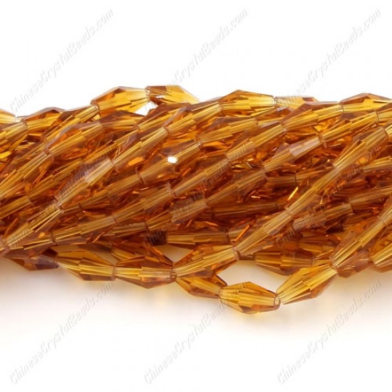 4x8mm crystal bicone beads, smoke topaz, about 72 beads per strand
