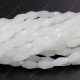4x8mm crystal bicone beads, White jade, about 72 beads per strand