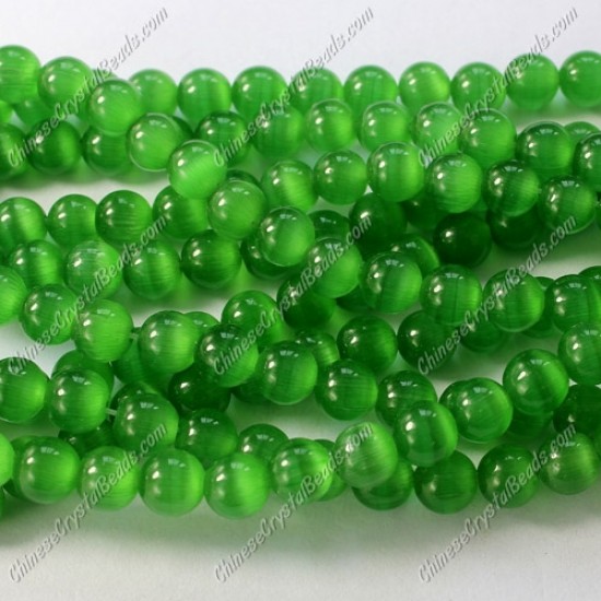 glass cat eyes beads strand 4/6/8/10/12mm, green, about 15 inch longer