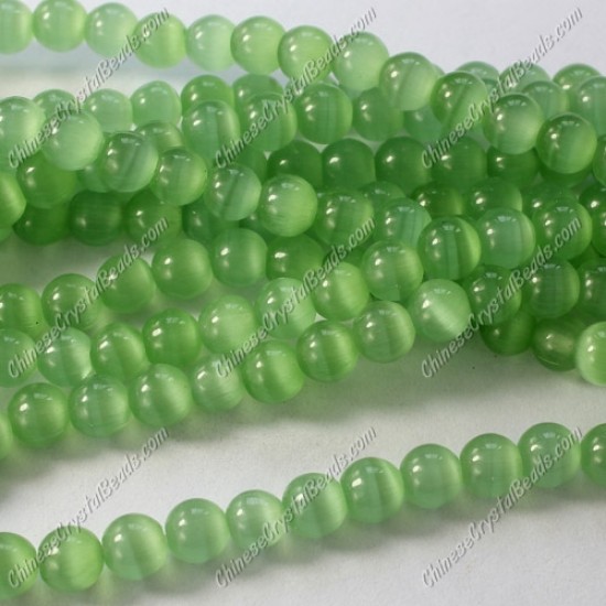 glass cat eyes beads strand 4/6/8/10/12mm, lime green, about 15 inch longer