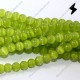 glass cat eyes beads strand 4/6/8/10/12mm, lt olive green, about 15 inch longer