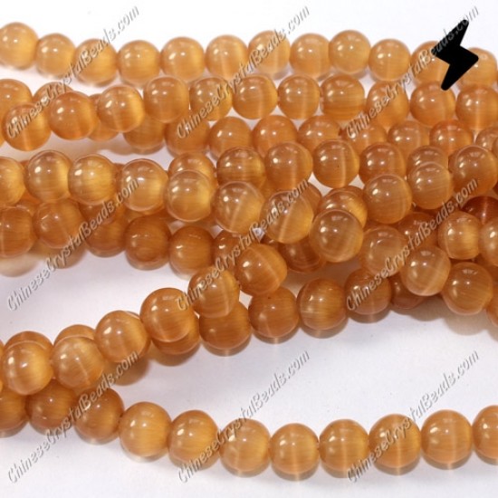 glass cat eyes beads strand 4/6/8/10/12mm, amber, about 15inch longer