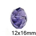 12x16mm Rondelle Crystal Beads