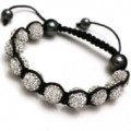 pave disco beads bracelet