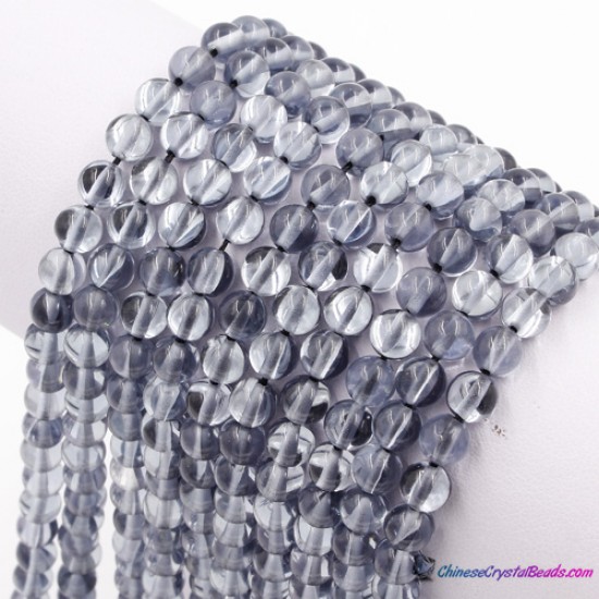 gray silver Mystic Aura Quartz Beads 6/8/10/12mm Rainbow Holographic Bead Synthetic Moonstone 15inch