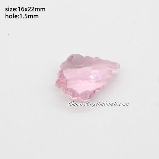 1Pc Chinese Crystal 6090 Baroque Pendants, 15x22mm, pink