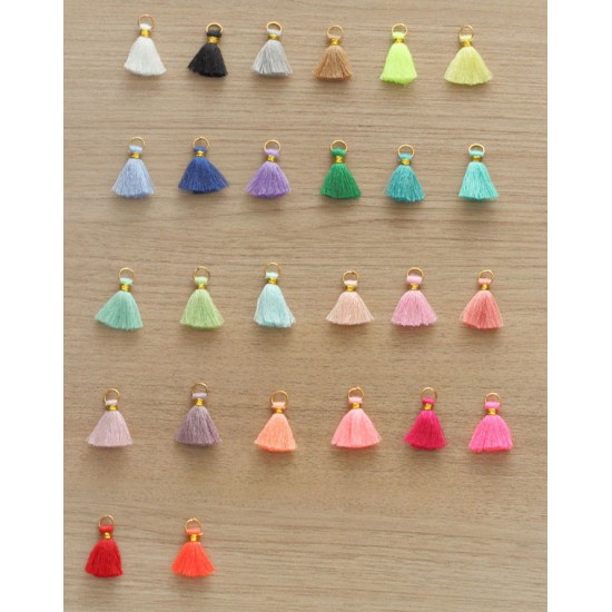 10 pcs of Mini Tassels DIY Craft Supplies Jewelry tassels Chunky tassel Short Boho tassels Small tassels Fringe Trim - 18 mm