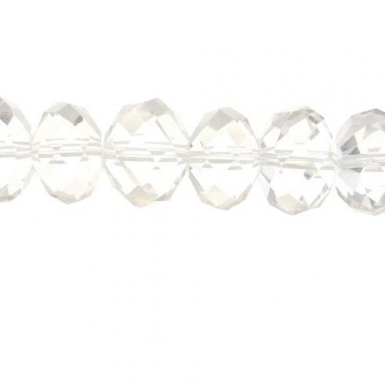 chinese crystal Rondelle Bead Strand, Clear, 10x14mm ,20 beads