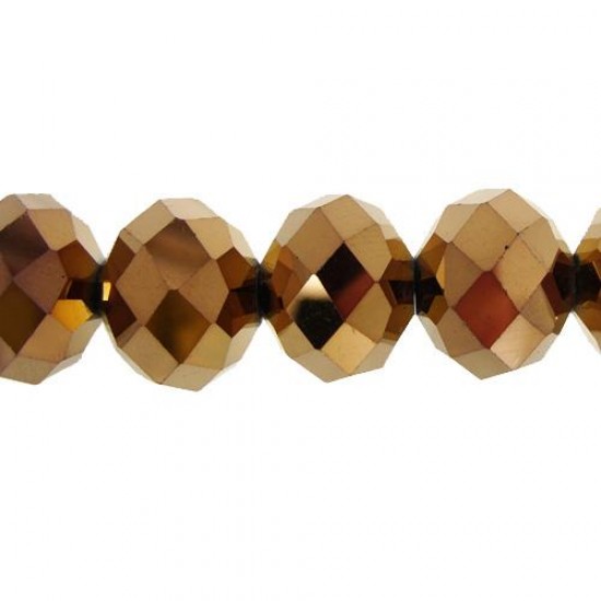 chinese crystal Rondelle Bead Strand, Copper, 12x16mm 10 piece