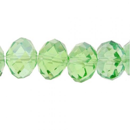 chinese crystal Rondelle Bead Strand, lime green, 12x16mm ,10 beads