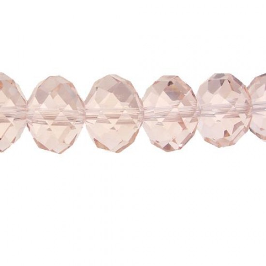 chinese crystal Rondelle Bead Strand, Rose Peach, 12x16mm ,10 beads