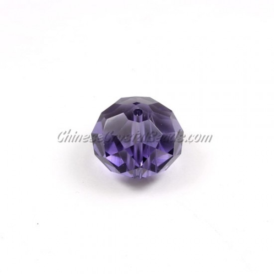 Chinese Rondelle Crystal Beads, violet, 14x18mm ,10 beads