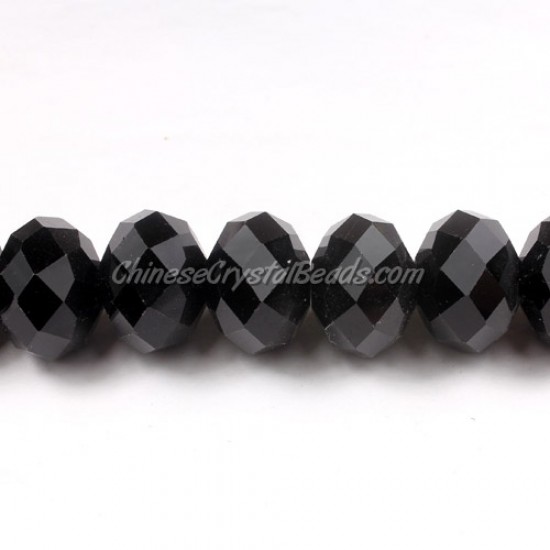 Chinese Rondelle Crystal Beads, black, 14x18mm ,10 beads