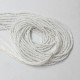 210Pcs 1.5x2mm rondelle crystal beads white with Polyester thread