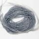 210Pcs 1.5x2mm rondelle crystal beads blue gray light with Polyester thread