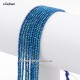 210Pcs 1.5x2mm rondelle crystal beads, blue light, with Polyester thread